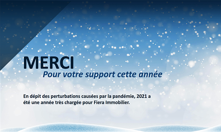 Un message des fêtes de la part de Fiera&nbsp;Immobilier