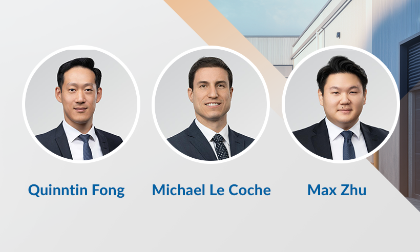 Image of Quinntin Fond, Michael Le Coche and Max Zhu Immobilier industriel : le vent dans les voiles pour les actifs de petite taille